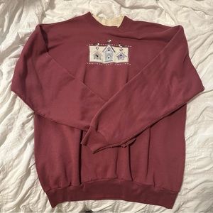 Vintage Top Stitch by Morning Sun Crewneck Sweatshirt